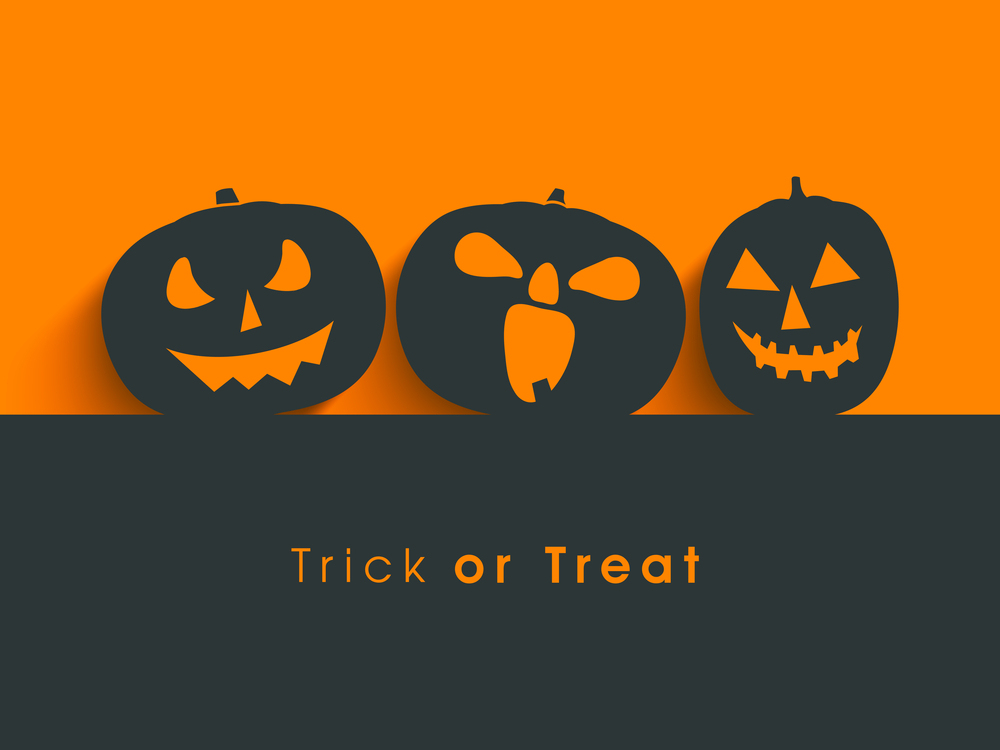 Poster, banner or background for Trick or Treat Halloween Party